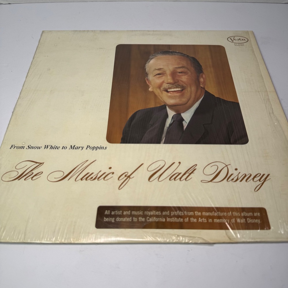 Vintage "The Music of Walt‎ Disney" Buena Vista BV-2000 Vinyl LP Record 1966